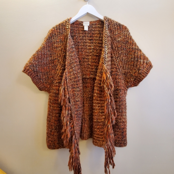 Chicos one size kimono sweater cardigan with metal embellishments, tasse… - Picture 3 of 13